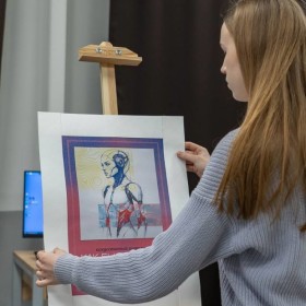 Творческий проект в рамках Десятилетия науки и технологий, исследующий визуальные образы и метафоры, связанные с ИИ.