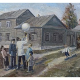 Старая Калуга  Циолковский с детьми. Пичугин Михаил Пр. Духанова Т. А.