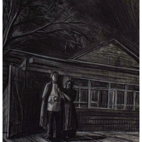 Старая Калуга..Э и В. Е. Циолковские на крыше  своего дома-Мечтатели Пичугин Михаил Пр. Духанова Т. А.
