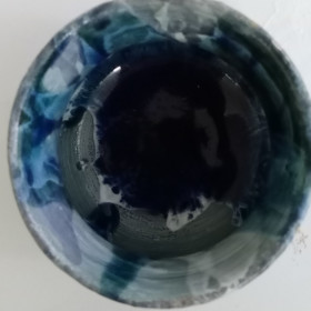 Преподаватель Гуслякова Г.А. Блюдо "Космическая синева" 2 курс. керамика