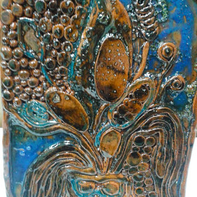 Преподаватель Гуслякова Г.А. студ. 3 курс Сорокина М. Букет "Космос художника" керамика