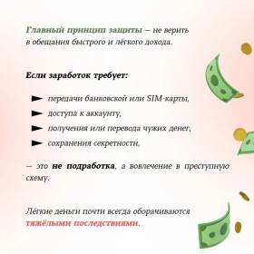 Лёгкие деньги = тяжёлые последствия: как не стать жертвой схем «быстрого заработка» в интернете